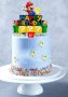 Супер Марио Super Mario Happy Birthday пластмасов топер украса табела за торта рожден ден