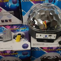 Bluetooth Диско лампа с вградени тонколонки + Флашка USB LED Light Magic Ball, снимка 11 - Крушки - 27151253