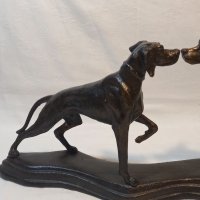 Метална статуетка ловни кучета  пойнтери, снимка 5 - Декорация за дома - 38582334