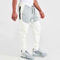 Мъжко долнище Nike Tech Fleece  Cuffed White Heather Grey Black - размер L, снимка 2 - Спортни дрехи, екипи - 42721079