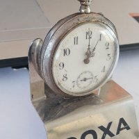 Антикварен сребърен джобен часовник Cilindre Remonteur, снимка 3 - Антикварни и старинни предмети - 38480273
