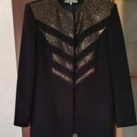 Официално дамско сако черно с красиви елементи отпред почти ново в Сака в  гр. Хасково - ID29132996 — Bazar.bg