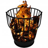 Градинска Метална Кошница за Огън на открито/лагерно Огнище/скара/голяма дръжка/до 800°C, снимка 1 - Барбекюта - 38148324