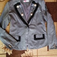 Дамско сиво сако, снимка 4 - Сака - 37016544