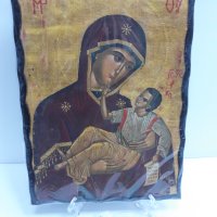 Голяма икона на Пресвета Майка Богородица Закрилница - Модел АБ- ръчна изработка, снимка 2 - Икони - 37640095