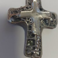 Старинен сребърен кръст, снимка 1 - Антикварни и старинни предмети - 39231736