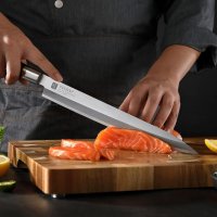 Професионален нож за риба и суши, XINZUO Stainless Steel 9.5 Inch Yanagiba Knife, снимка 3 - Ножове - 44265007