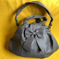 Frederic T Paris дамска обемна сива чанта естествена кожа оригинал, снимка 2 - Чанти - 37320710