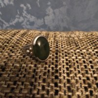 Авторски сребърен пръстен с натурален апатит  , снимка 5 - Пръстени - 30544070