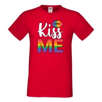  Мъжка тениска Kiss Me multicolor Прайд,Празник.Повод,Изненада, снимка 11 - Тениски - 37102936
