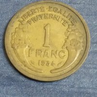 1 франк (1934) Франция , снимка 1 - Нумизматика и бонистика - 38838586
