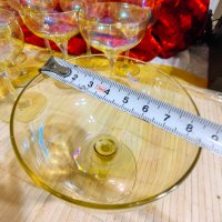 Комплект Разкошни Старинни Стъклени Чаши Калиево Стъкло, снимка 4 - Колекции - 42380072