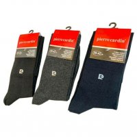 Pierre Cardin 39-42,43-46 черни,сини,сиви памучни мъжки чорапи над глезени памучен чорап Пиер Карден, снимка 4 - Мъжки чорапи - 27459222