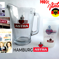 Бира ASTRA St. Pauli Стъклена кана Гарафа 1.5л и бонус чаша, снимка 1 - Антикварни и старинни предмети - 44741345