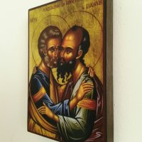 Икона на Свети Свети Петър и Павел icona Sveti Sveti Petar i Pavel, снимка 3 - Картини - 14851164