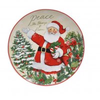 Коледен комплект Merkado Trade, 4бр.,Чинии за сервиране, Дядо Коледа, снимка 4 - Сервизи - 38552369
