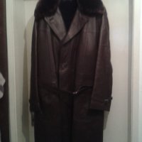 Мъжко кожено палто, естествена кожа, снимка 1 - Якета - 35094357