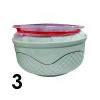Комплект от 3 порцеланови купи за съхранение на храна с вакуумни силиконови капаци, снимка 3 - Кутии за храна - 44596989
