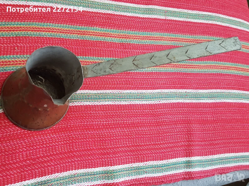 Голямо бакърено джезве , снимка 1