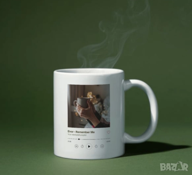 Персонализирана керамична чаша с музикална тематика , снимка 1