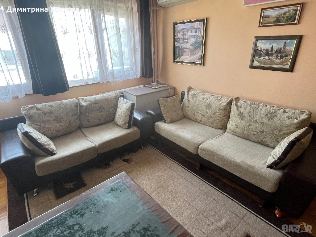 Комплект дивани двойка + тройка, продават се и по отделно, снимка 1
