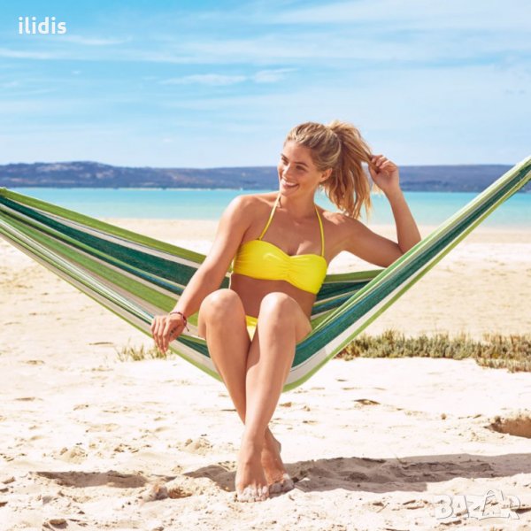 Хамак от памучен плат 200/100см с калъф ( нова стока), снимка 1