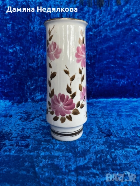 красива ръчно рисувана ваза, снимка 1