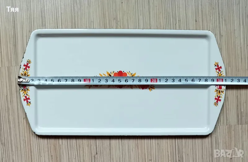 Емайлиран панер и табличка, снимка 1