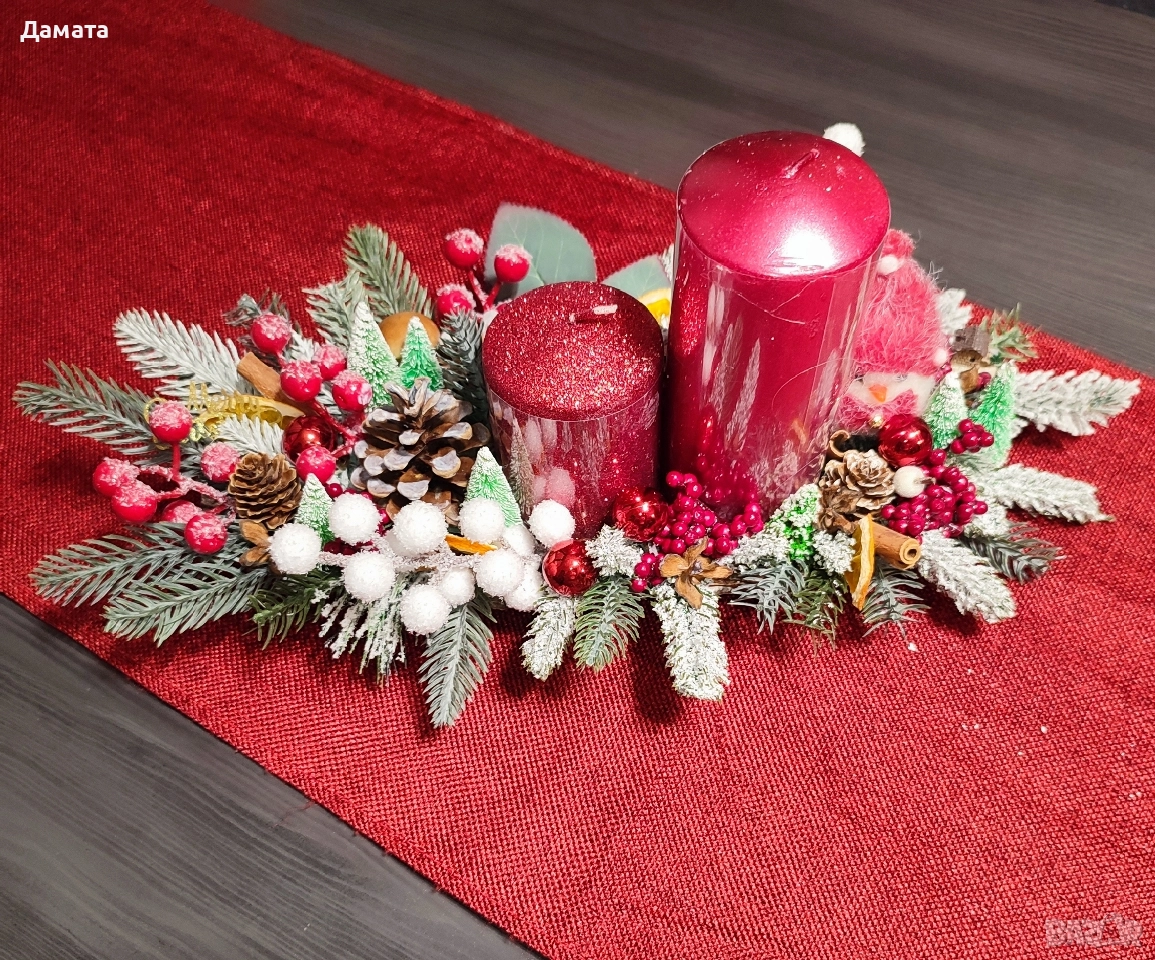 Коледни декорации -свещници/табелки /подаръчни кутии и др., снимка 1