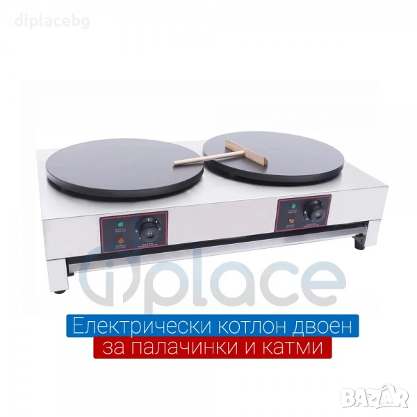 Котлон двоен за палачинки и катми - електрически професионален, снимка 1