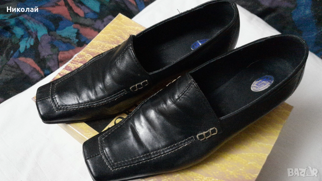 Мъжки кожени обувки Димона, Пещера, снимка 1