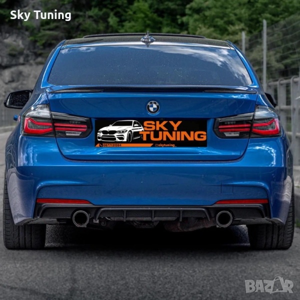 Bmw f30/31 M performance Дифузьор задна броня с щипки Бмв ф30/31 М, снимка 1