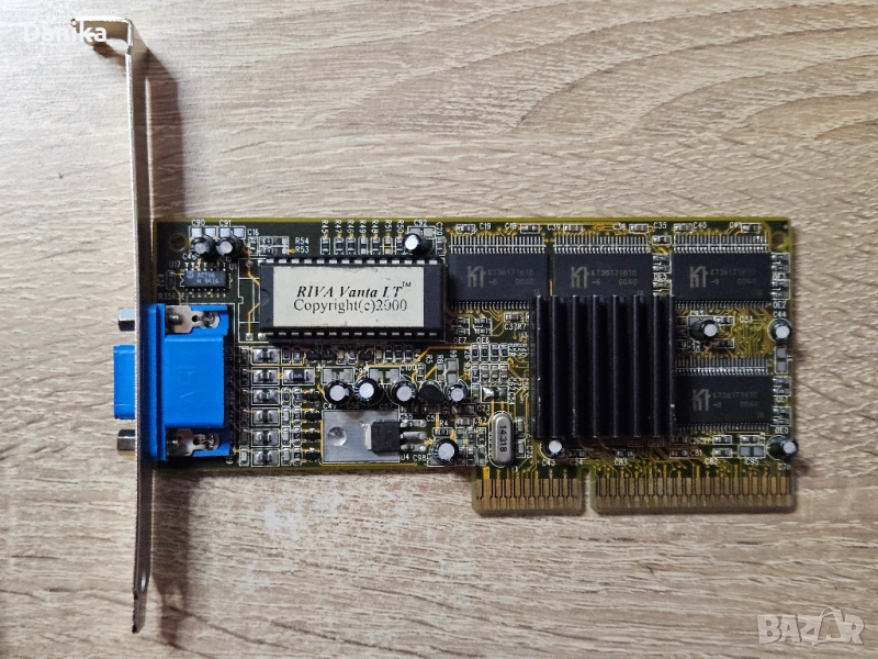 Работеща NVIDIA Riva Vanta LT/8M AGP 2x VGA ретро видеокарта, снимка 1