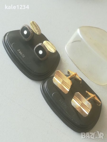 Копчета за ръкавели. Дубле. Позлата. Емайл. Бутонели. ДИП. Златарска промишленост. София. , снимка 1