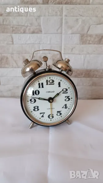 Стар часовник / будилник - CORSAR - Made in Hungary - 1965г., снимка 1