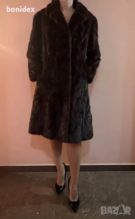  Стилен зимен визон/палто. Като нов, много запазен, без забележки, снимка 1