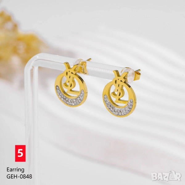 обеци от висококачествена стомана ysl saint laurent louis vuitton , снимка 1