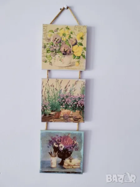 Пано 3 дървени плочки, снимка 1