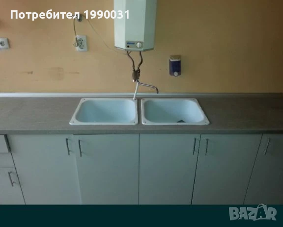 Професионална двугнездова мивка шкаф , снимка 1