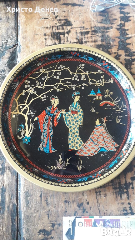 тава за сервиране с литография уникат , снимка 1