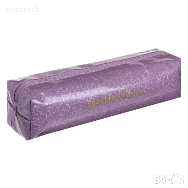 Несесер за училище, Лилав, 20x6x5 см., снимка 1