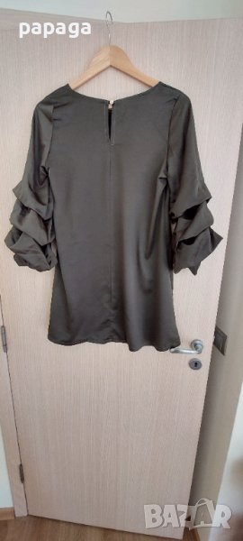 Рокля туника, xs,s,m тъмно наситено зелено без забележкиелено, снимка 1