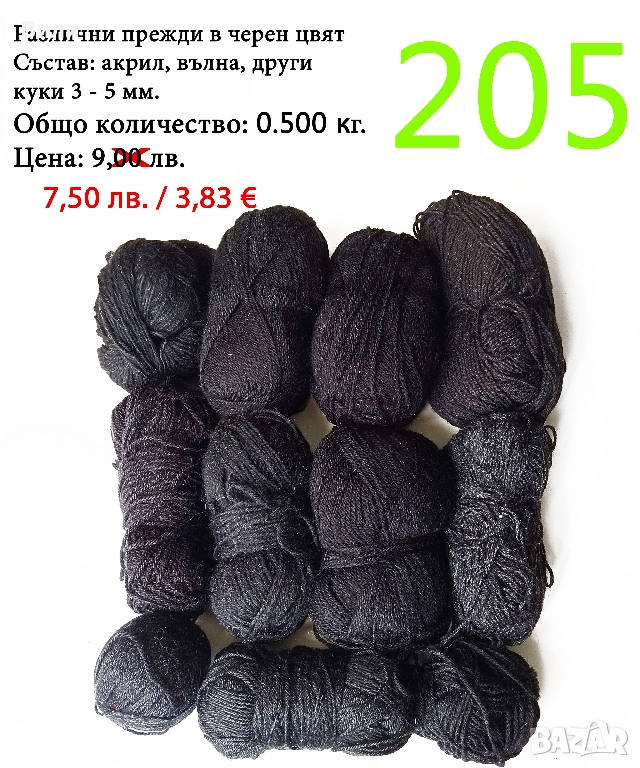 Евтини прежди в малки количества - нови и остатъци , снимка 1