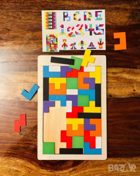 Дървен тетрисова, снимка 1