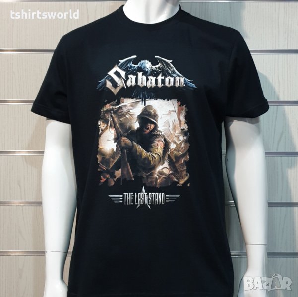 Нова мъжка тениска с дигитален печат на музикалната група Sabaton - The last stand, снимка 1