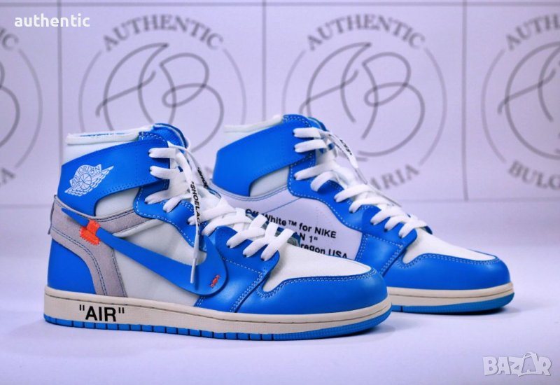 Nike Air Jordan 1 Off-White University Blue, снимка 1
