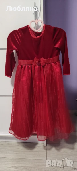 Плюшена Червена Рокля, снимка 1