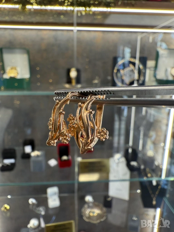 Руски златни обеци, снимка 1