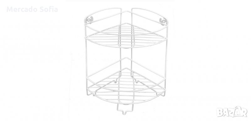 Ъглова етажерка за баня, 2 нива, снимка 1