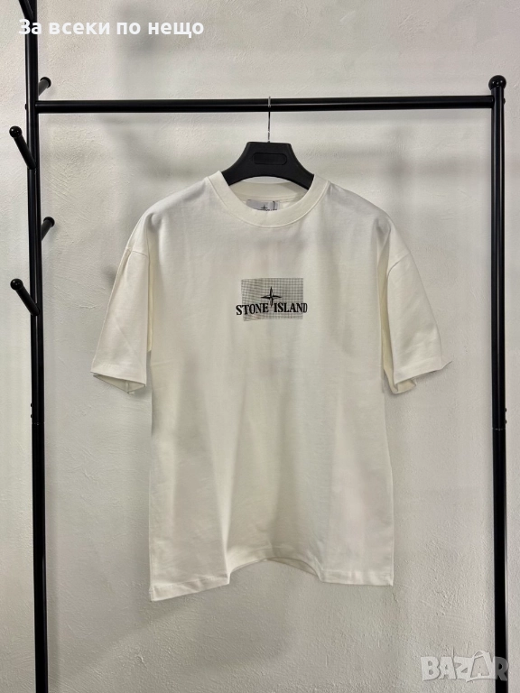 Stone Island Мъжка Бяла Тениска👕Мъжка Блуза С Къс Ръкав Код V.B.45, снимка 1